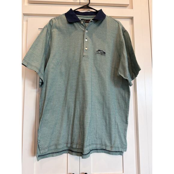 Byron Nelson M oversized golf polo "links at Gettysburg" green and blue - Picture 2 of 10